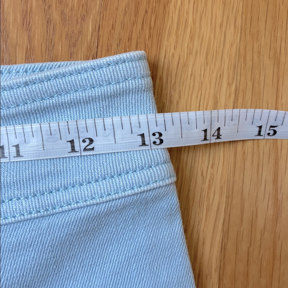 Miou Muse Straight Wide Leg Denim Pants Light Wash Blue Size S/4-6 NWOT - Picture 11 of 12